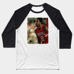 Moses Malone #2 in Sixers Baseball T-Shirt